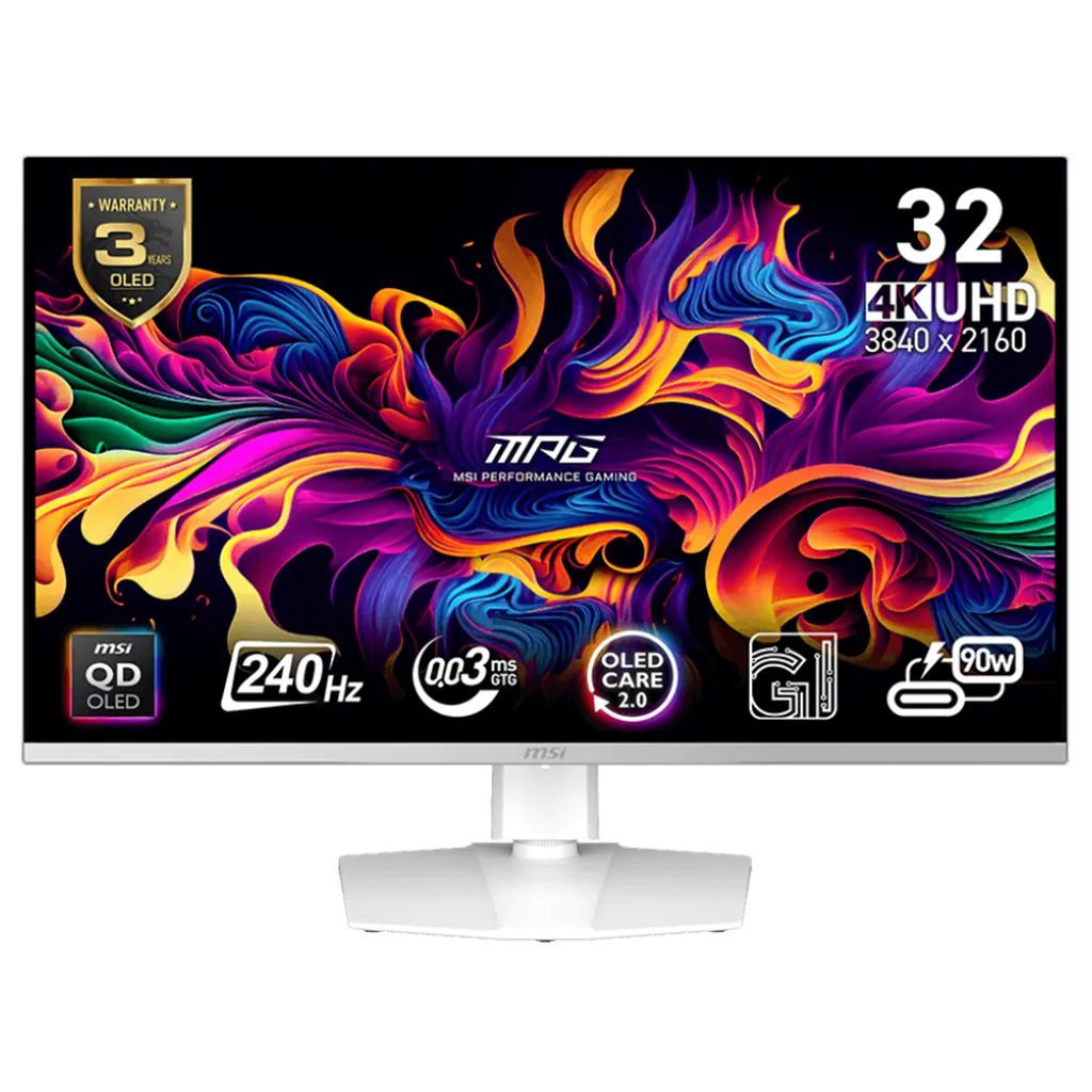 MSI MPG 321URXW 31.5" 240Hz 4K UHD 0.03ms 90W USB-C HDR QD-OLED Gaming Monitor